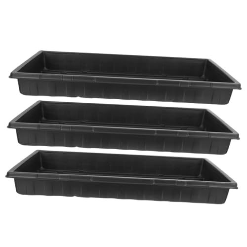 Hemobllo Vassoio per Piantare Verdure e Germogli da Interno ed Esterno, Set 3 Pezzi, Vassoi di Coltivazione Piante Spessi 1,8mm, Protezione Radici per Vivaio e Giardino