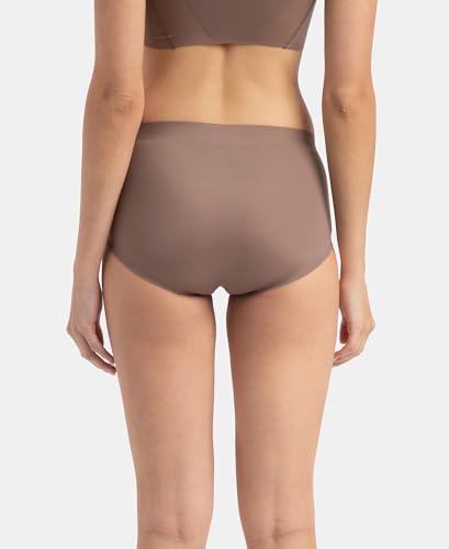 Image of Jockey 1827 Women's High Coverage Microfiber Nylon Elastane Stretch Mid Waist Hipster with No Visible Pantyline
