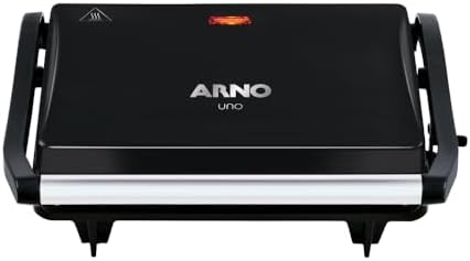 Grill Compacto Arno Preto GPTO - Compacto, Antiaderente e Fácil d...
