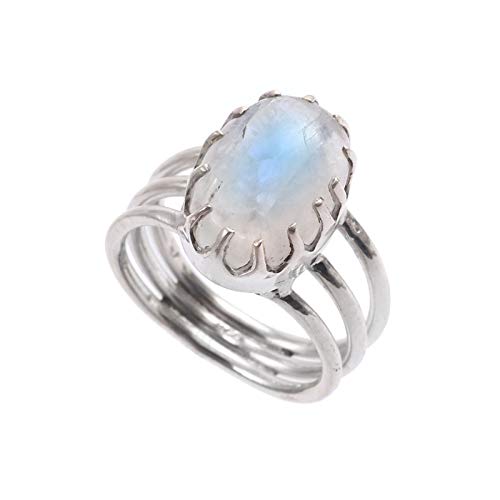 Bague de pierres précieuses naturelles argent 925 : le cadeau d'anniversaire idéal