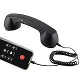 Retro Telefonhörer | 3,5 mm Klinkenstecker Schreibtischzubehör | Type-C Mobiltelefon Headset - Für Meetings Videokonferenzen Anrufe Computer Laptop Tablet Büro Zuhause Schule Reisen Wohnzimmer