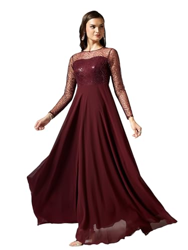 Robe maxi pour femme Miss Chase en maille fluide élégante