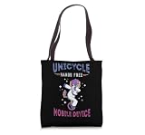 Unicycle Hands Free Unicorn Unicycle Bike Monocycle Juggling Tote Bag