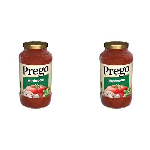 Prego Mushroom Pasta Sauce, 24 oz Jar (Pack of 2)