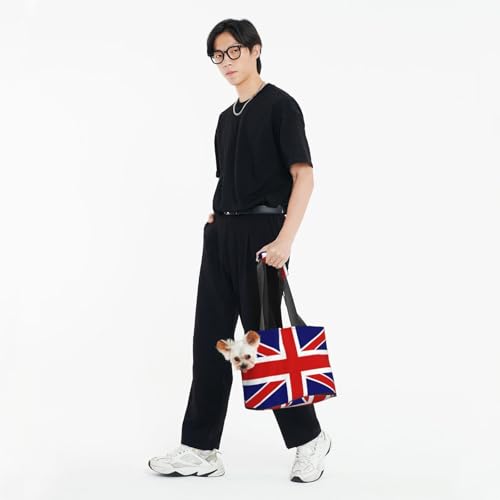Sac de transport chien et lapin avec filet aération drapeau anglais - 5