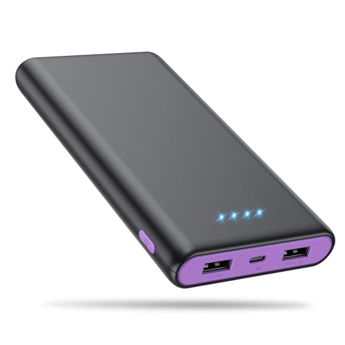 Portable Charger Power Bank 25800mAh, Ultra-High Capacity Fast Phone Charging with Newest Intelligent Controlling IC, 2 USB Port External Cell Phone Battery Pack Compatible with iPhone,Android-Pink