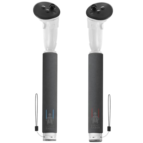 Hibloks Controller Extensions for MetaQuest 3S/Oculus Quest 3, 3 in 1 Beat Saber Handles Gorilla Tag Long Arms Golf Club Attachment, VR Sticks Controller Grips for Quest 3 Enhance More Gaming Experiences