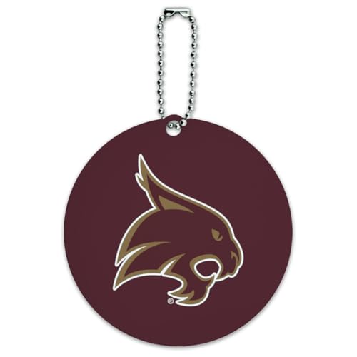 Graphics & More Texas State University Logo Round Luggage ID Tag Card Suitcase Carry-On