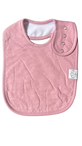 Isabeli Organic Cotton Bibs, 4-Pack Large Bibs Toddler Feeding, Drooling, Adjustable (Pinks) #TOP4