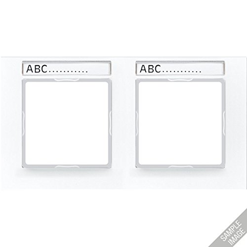Cadre horizontal incassable Jung AC 5840 BFNA SW noir avec porte-nom de 9 x 55 mm