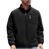 Generisch Winterjacke Herren Fleecejacke Outdoorjacke mit Stehkragen Doppel-Seiten Fleece Männer...