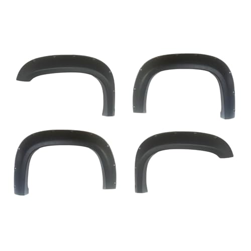 EIDZADK Front and Rear Left Driver and Right Passenger Side Black Sand Blast Textured Flare Flares Bolt for Chevy for Avalanche 2007-2013