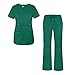 Produktbild Adar Uniforms Women's Scrub Set - Crossover Top and Multi Pocket Pants - 3500 - Hunter Green - S
