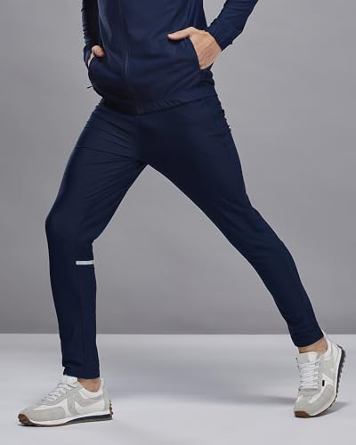 Image of TECHNOSPORT Men Slim Fit Solid Sports Trackpants with Duracool+ for Running, Workout & Sports