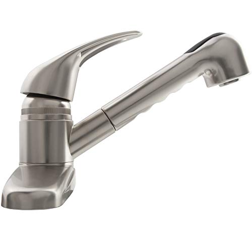Dura Faucet Df-Pk100-Sn Rv Non-Metallic Pull-Out Kitchen Sink Faucet - Single Handle (Brushed Satin Nickel) #TOP1