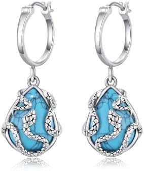 PERZAT Dragonfly Turtle Dinosaur Panda Butterfly Pig Snake Cat Crab Earrings 925 Sterling Silver Animal Hoop Earrings Hypoallergenic Animal Jewelry Gifts for Women Girls
