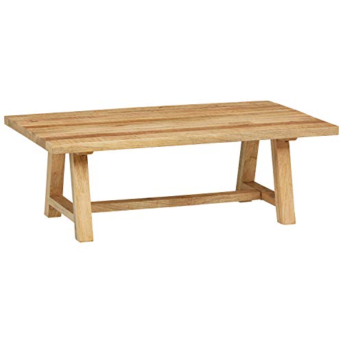 Amazon Brand – Stone & Beam Industrial Solid Mango Wood Coffee Table