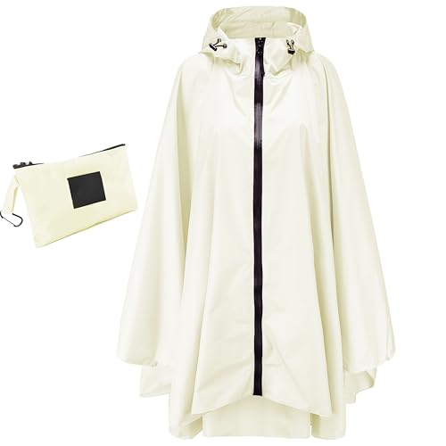 Poncho de lluvia impermeable para mujer, chaqueta con capucha para ciclismo