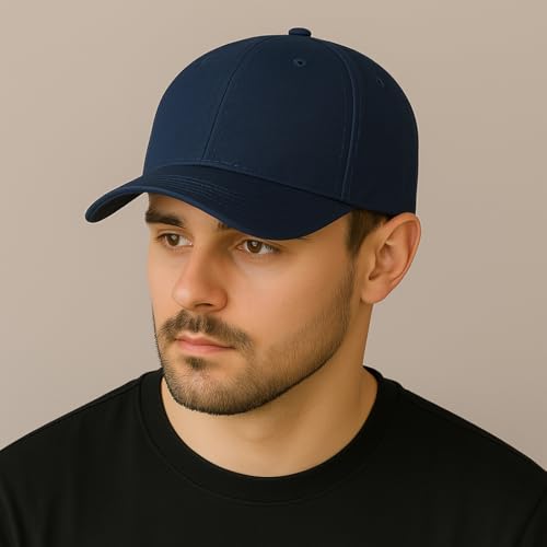 Image of Amazon Brand - Anarva Unisex Cotton Baseball Cap | Adjustable Strap | Breathable Eyelets | Sweatband | Casual Sports Cap for Men & Women