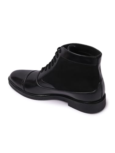 Image of Carlton London Men's Ankle Height Comfortable Lace-Up Round Boot