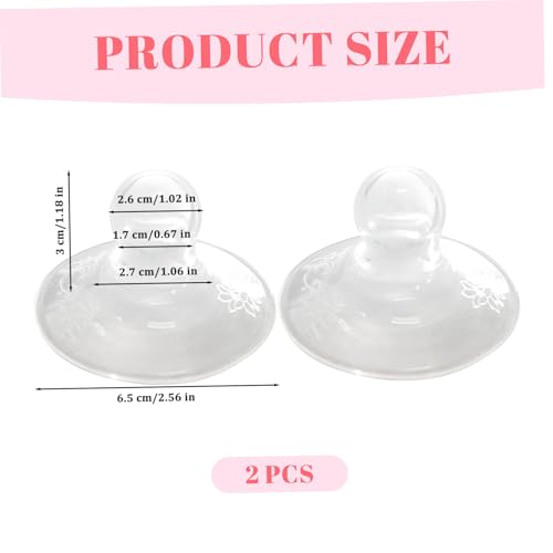 2 Ventose Per Capezzoli, Correttore Per Capezzoli Trasparente In Silicone Morbido, Facile Da Pulire Per Pressione Di Forma Piatta Timida Invertita Ventose Per Uso Diurno E Notturno Per Pi - 2