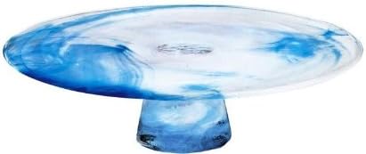 Kosta Boda Mine Cake Plate, Blue