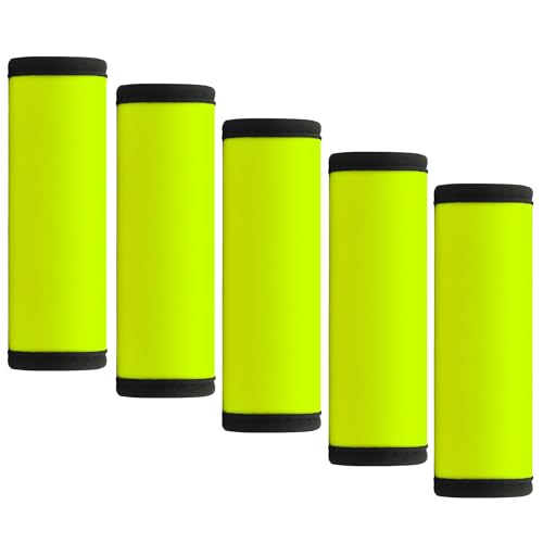 Image of Neoprene Luggage Handle Wrap- Comfort Luggage Identifiers for Suitcases Luggage Markers Easy Identification Travel Bag Identifiers Travel Accessories for Women-Yellow