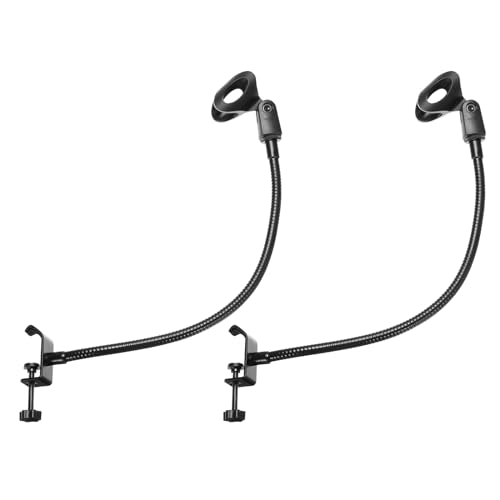 Support de microphone de bureau col de cygne 18,5 pouces flexible avec pince de table