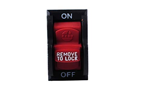 Podoy Table Saw Switch For Compatible With Delta Ryobi 2 Prong Drill Press 489105-00 46023 Replaces Porter Cable 125/250V 20/12A Lock Toggle On-Off #TOP2