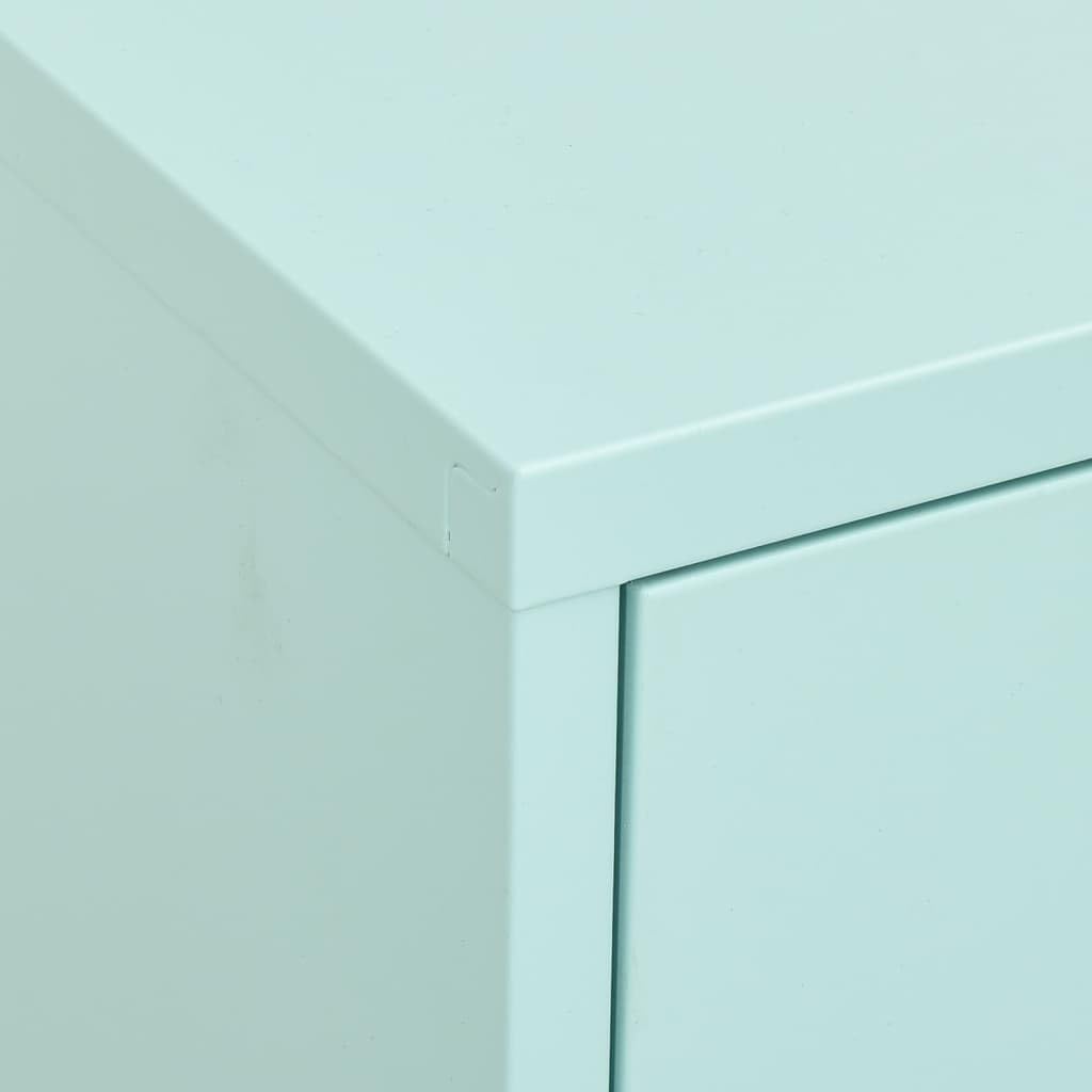 Armadio portaoggetti, 80 x 35 x 101,5 cm, in acciaio, con 2 ante e 2 cassetti, robusto armadio in metallo per soggiorno, ufficio e corridoio, versatile