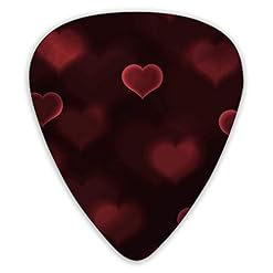 Médiators pour guitare Red Love Lights Bokeh Valentine Pics pour guitare 12 paquets – Variété de médiators pour guitare… - Les Beatles, Paul McCartney, John Lennon, RIngo Starr, George Harrison