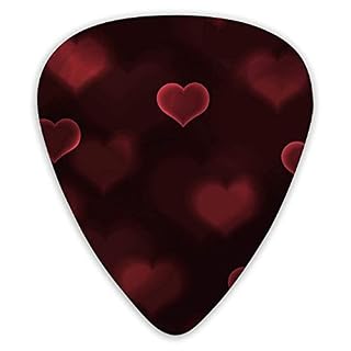 Médiators pour guitare Red Love Lights Bokeh Valentine Pics pour guitare 12 paquets – Variété de médiators pour guitare… - Les Beatles, Paul McCartney, John Lennon, RIngo Starr, George Harrison