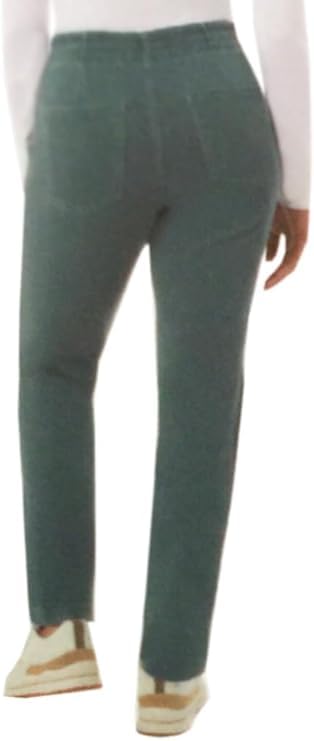 32 Degrees Womens Knit Stretch Elastic Waist Twill Pants US Alpha XX-Large Regular Regular Green