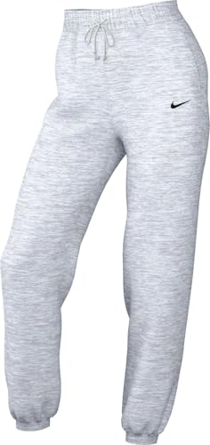 Nike Womens Sportswear Phoenix Fleece High-Waisted Oversized Sweatpants, Birch Heather/Black, Medium