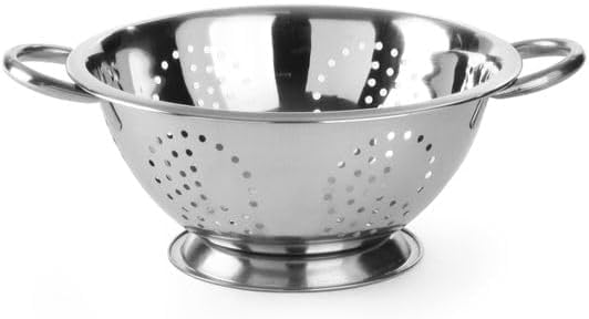 Passoire inox ronde perforée Hendi pour vider l'eau sans se brûler - 4