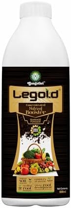 - LeGold- 500 ML Humic Acid + Fulvic Acid + Amino Acid + Bio-Potash 98% Organic Liquid Fertilizer, Plant Growth Enhancer, Soil Conditioner, Improves Plant Root System - 100% Water Soluble