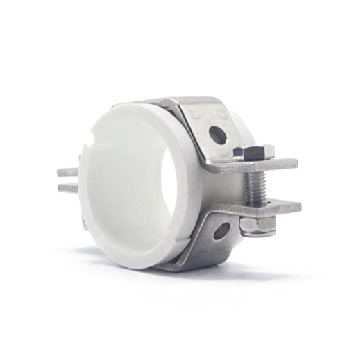 QiiMii 2" Hexagon Tube Hanger SS304 With Cushion, Adjustable Pipe Bracket Clamp, Tube Hanger With PVC Insert