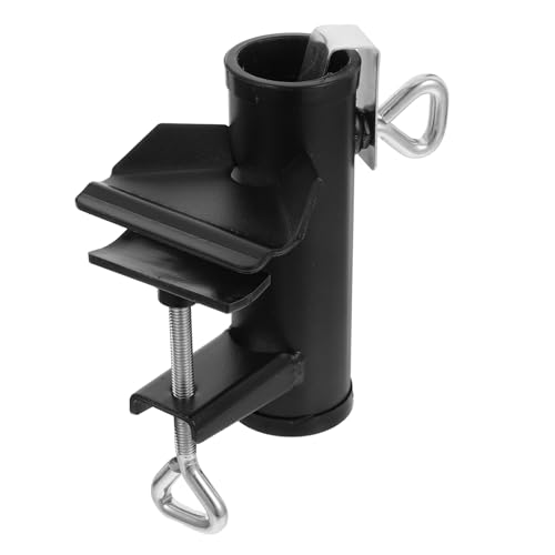 CLISPEED Support De Parasol De Jardin Réglable Pince Solide Anti-Vent pour Plage Balcon Patio Fixation Portable Facile à Installer pour Table Extérieure