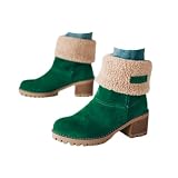 Kazynaptix Winter Snow Boots for Women Fur Lined Suede...