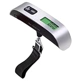 Báscula de equipaje digital portátil de alta precisión – Báscula electrónica de viaje con pantalla LCD, compacta y ligera, perfecta para avión, vacaciones y control de peso maleta