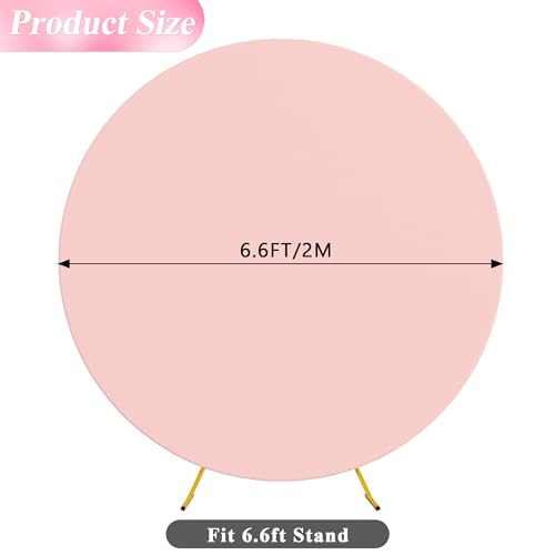 Wokceer 6.6FT Round Backdrop Cover Blushing Pink Round Arch Cover Backdrop by Wokceer - Used condition - Image 2