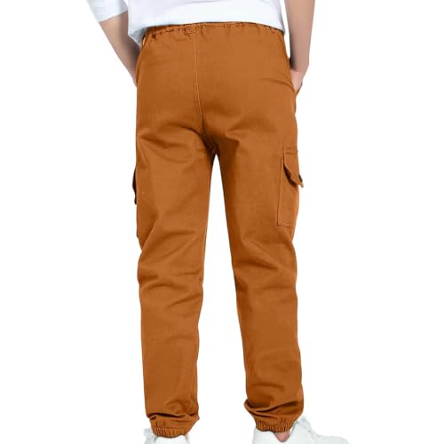 Boys 2Pack Cargo Pants 2025 Elastic Waist Casual Jogger Pants Kids Streetwear Loose Fit Fall Outdoor Hiking Joggers3