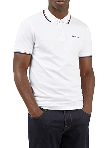 Ben Sherman Herren Signature Polo Poloshirt Not Applicable, Weiß (White 10), Medium