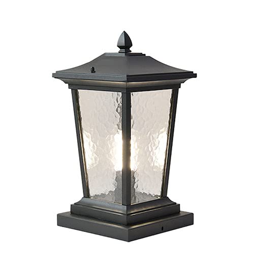 Bonnik Outdoor wasserdichte Säulenleuchte Innenhof Stigma Lampe Villa Garden Wall Post Cap Light Elektrische Türpfosten Pollerlampe Aluminiumglas Lampenschirm E27 Sockelleuchte Cover