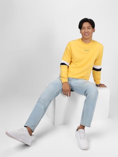 Image of Urbano Fashion Men's Cotton Color Block Sweatshirt