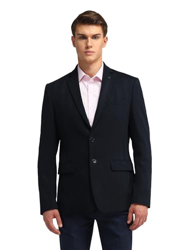 Image of Arrow Solid Pattern Blazer for Men - Plain Weave, Six Pockets & Double Button Closure Single Breasted Mens Blazer