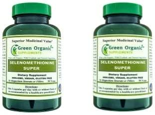 Selenium, Seleno-Methionine, (180 Capsules) (Pack of 2), 90 VCaps, High Absorbable, Non-GMO, Gluten-Free