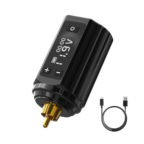 Wormhole Tattoo Power Supply for Tattoo Machine Wireless Tattoo Pen 1 200mAh Capacity Power Supply RCA Connector WB16