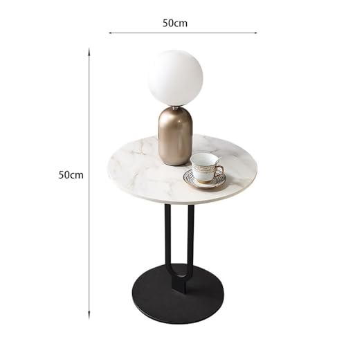 Table à café ronde huanglyc-232, meuble de chevet salon