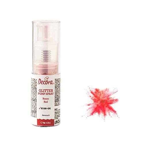 Decora 9261222 Pump Spray Rosso Glitter 10 G